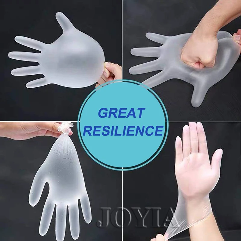 Disposable gloves Disposable Vinyl Gloves Home Cooking Kitchen Service PVC Plastic Clear Latex Free 20 100 50 pcs S M L for Man Woman