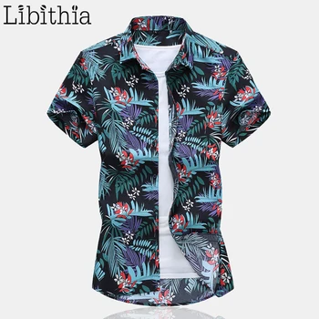

Mens Flowers Pattern Dress Shirts Short Sleeve 2020 Summer Shirt Casual Fashion Plus Size M-7XL Clothes Male F155