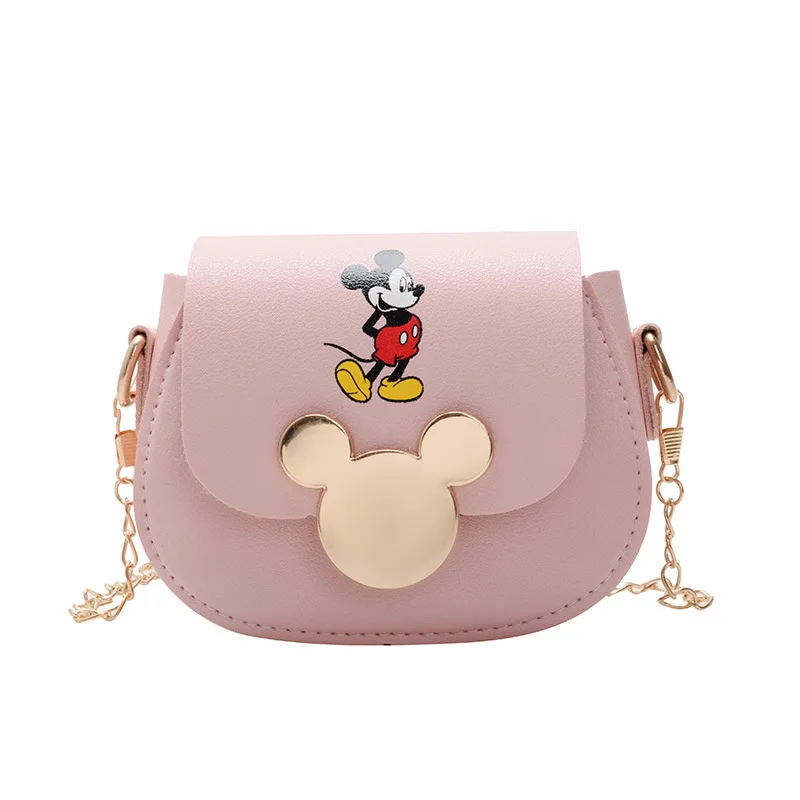 

Disney Mickey Minnie Children Messenger Bag Coin Purse Cartoon Pattern Chain Bag Wild Shoulder Bag Gift Accessories for Girls