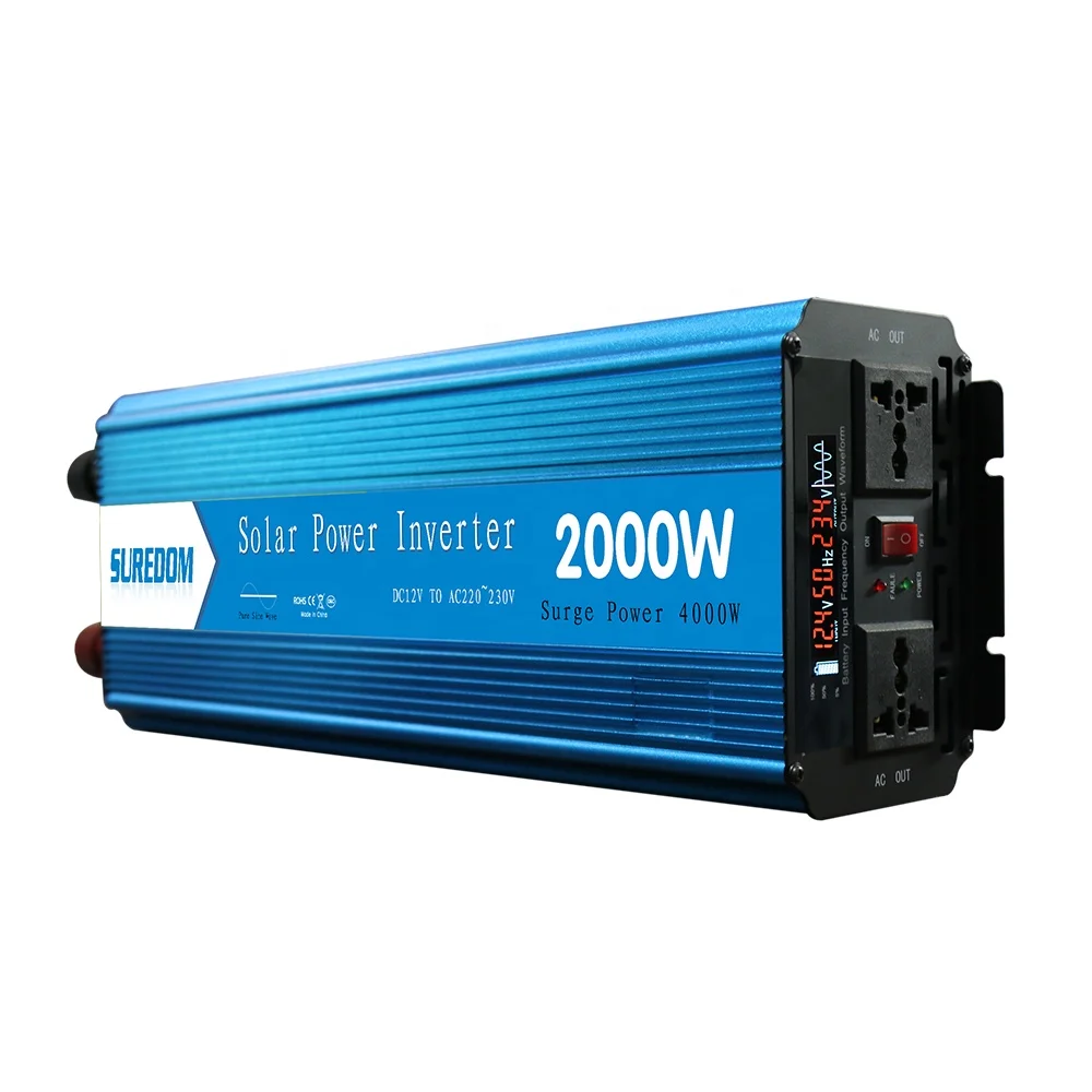 

DC12V to AC220V 50Hz 2000w pure sine wave power inverter