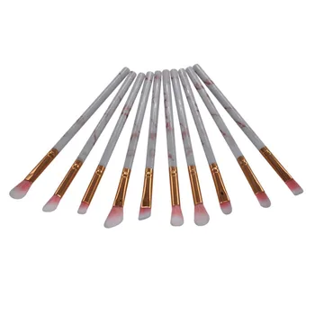 

2019 Marble Eyes Makeup Brushes Handle Eyeshadow Eyebrow Eyeliner Make Up Brush Comestics Tools 10Pcs/Set