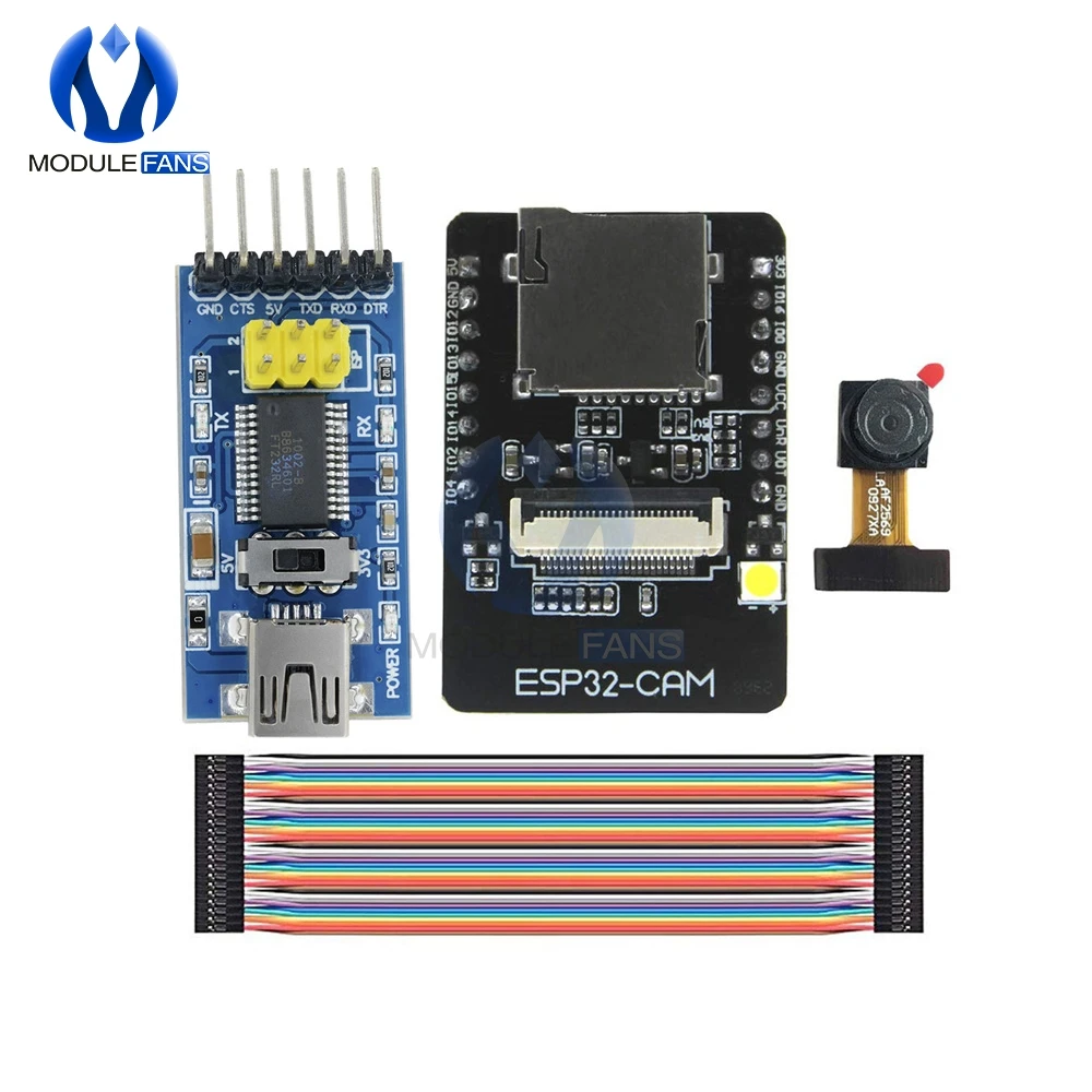 ESP32-CAM WiFi OV2640 2MP Kameramodul Bluetooth-Modul für Arduino FT232RL FTDI USB zu TTL Serieller Konverter 40-poliger Überbrückungsdraht – Detail 3