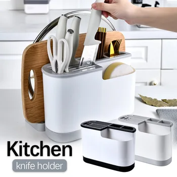 

Kitchen Supplies Storage Rack Knife Rest Multi-functional Cutting Board Shelves Chopsticks Holder Knives Pot Cover Organizer