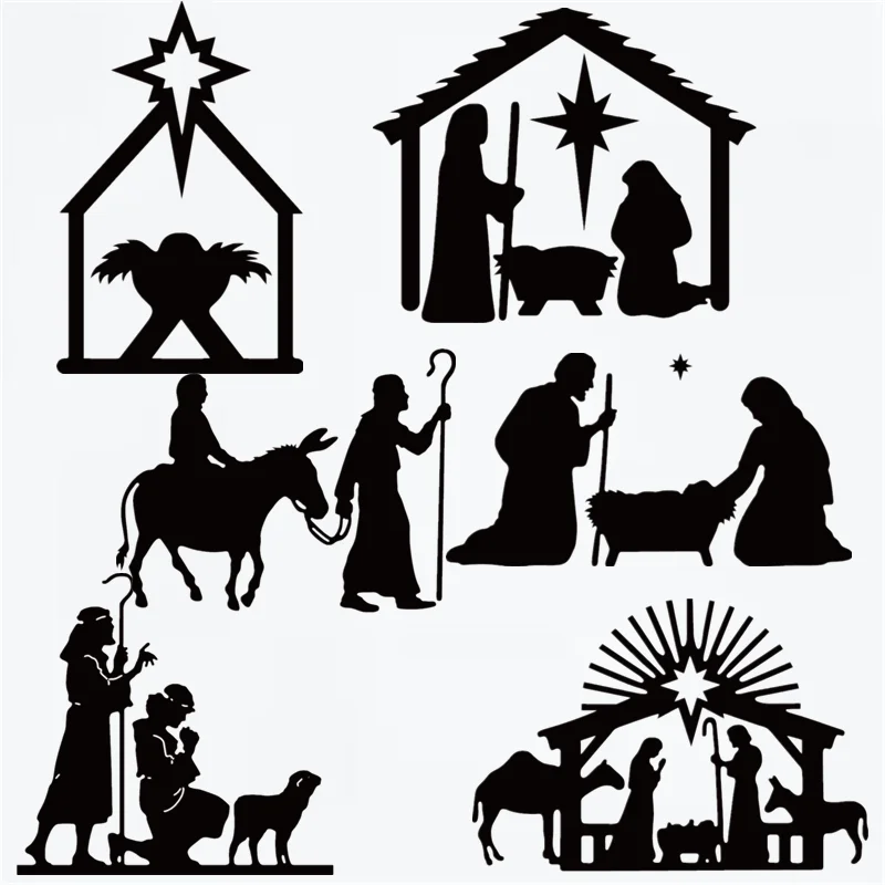 

Jesus NATIVITY Metal Steel Cutting Dies Stencil for Scrapbooking Card Making New Embossing Die Cut Template