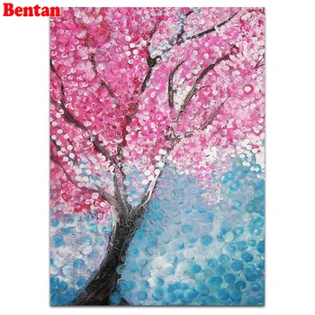 

Cherry Blossom Landscape 5D DIY Diamond Embroidery Cross Stitch Rhinestone Mosaic pictures diamond Painting Full Square/Round