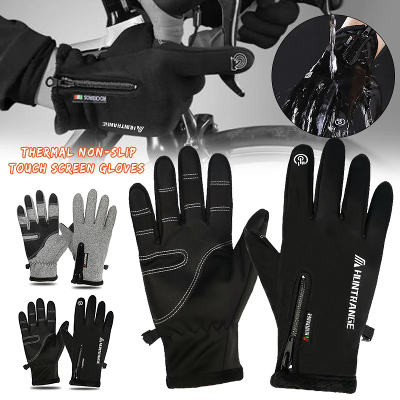 

Men Women Winter Gloves Thermal Non-slip Waterproof Windproof Touch Screen Gloves for Outdoor Sports Motorcycle