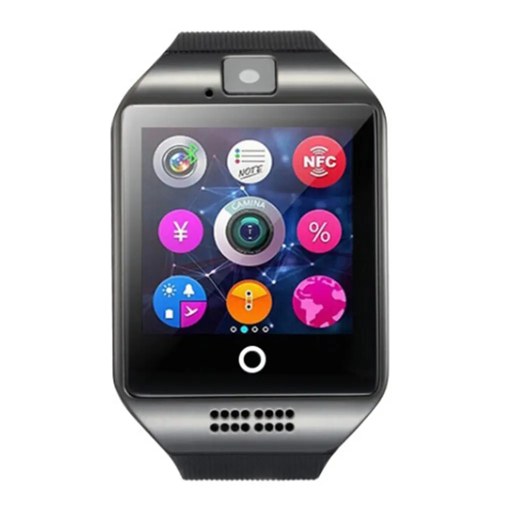 

Bluetooth Smart Watch Q18 With Camera Facebook Whatsapp Twitter Sync SMS Smartwatch Support SIM TF Card For IOS Android