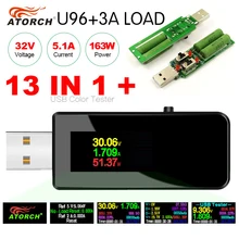 U96-testeur numérique USB 13 en 1, voltmètre, ampèremètre, détecteur de courant, indicateur de chargeur, batterie externe