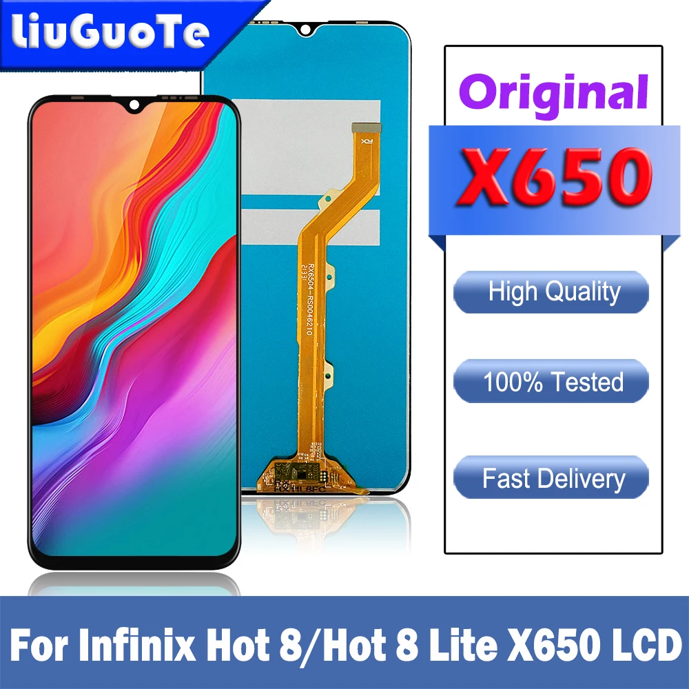 6 52 &quotоригинальный для Infinix Hot 8 X650C X650B X650D ЖК-дисплей кодирующий преобразователь