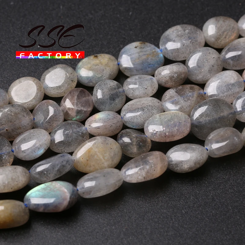 Natural Stone Beads 6-8mm Irregular Labradorite Loose Spacer For Jewelry Making DIY Bracelet Necklace 15inches | Украшения и