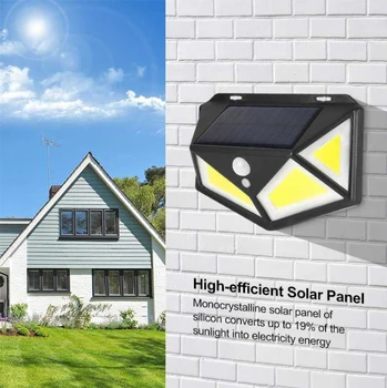 

76/120 LED Solar Light Outdoor Solar Lamp Powered Sunlight Waterproof Motion Sensor Street Light For Garden Decoration Kitchen