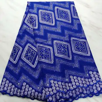 

Latest Nigerian Swiss Cotton Lace Fabric High Quality Swiss Voile Lace In Switzerland Rhinestones Nigerian Lace Fabric XAQ04
