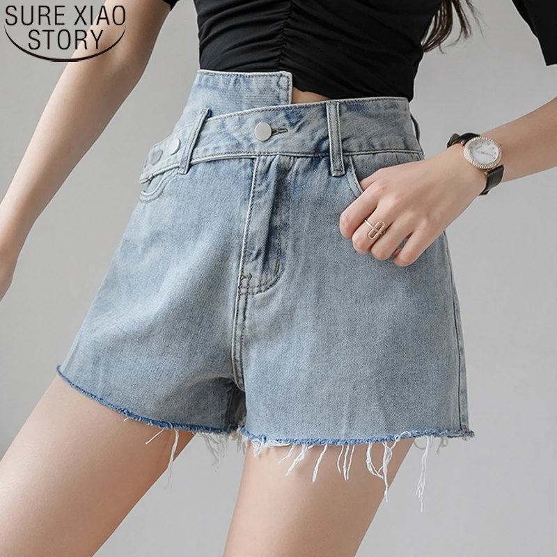 

Women Wide Leg Denim Shorts Summer 2022 New Casual Vintage Blue Fashion Korean Jeans Denim High Waist Shorts Women Bottoms 8942
