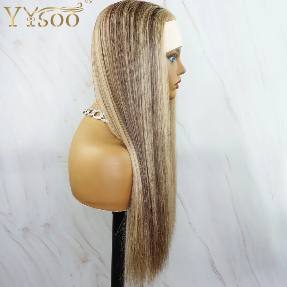 YYsoo-Peluca de cabello sintético para mujer, pelo largo y futurista, liso,  sedoso, turbante degradado 33 # Highlights103 # - AliExpress