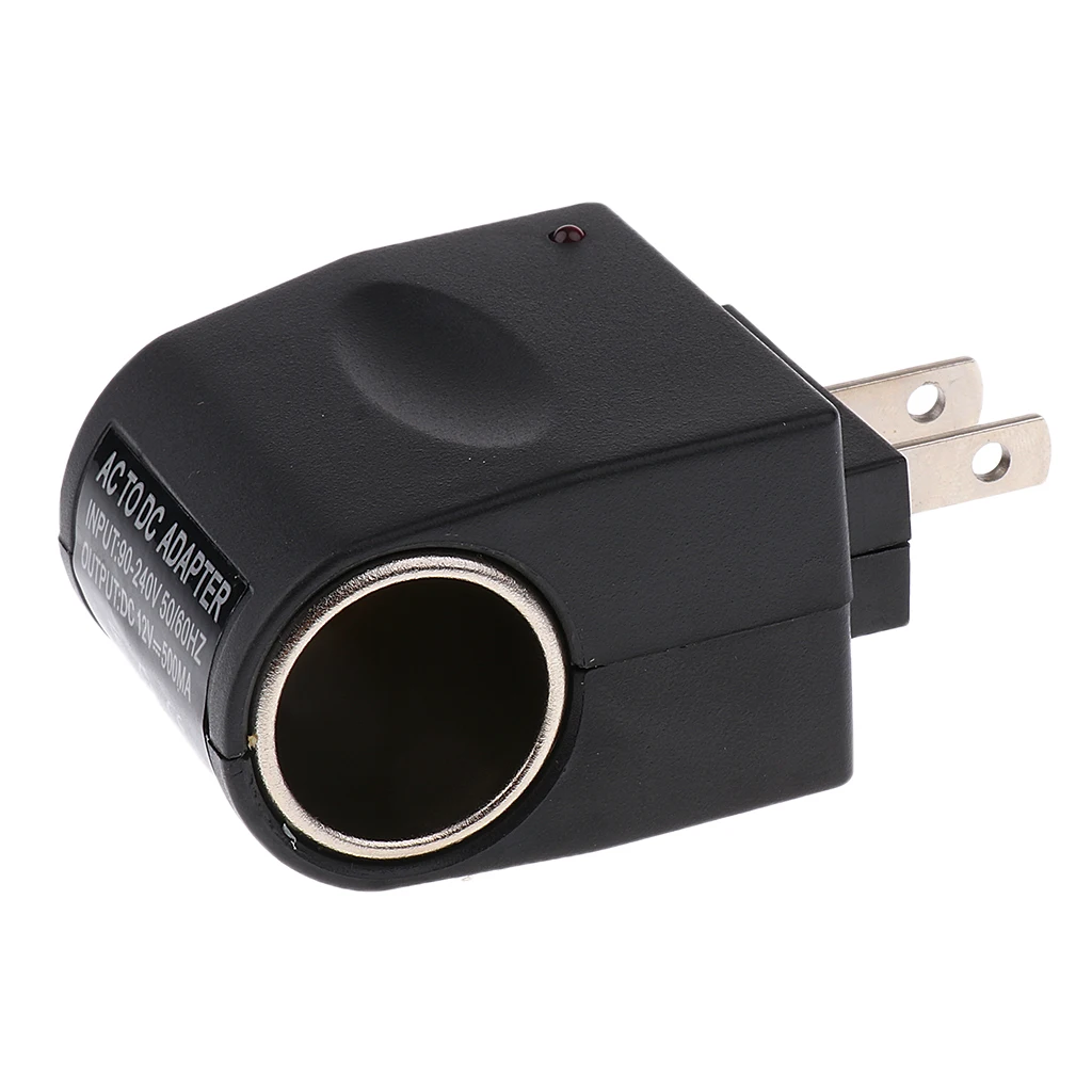 Cigarette Lighter Socket Adapter AC to DC Car and Household Universal,110~220V Mains to 12V (Black)