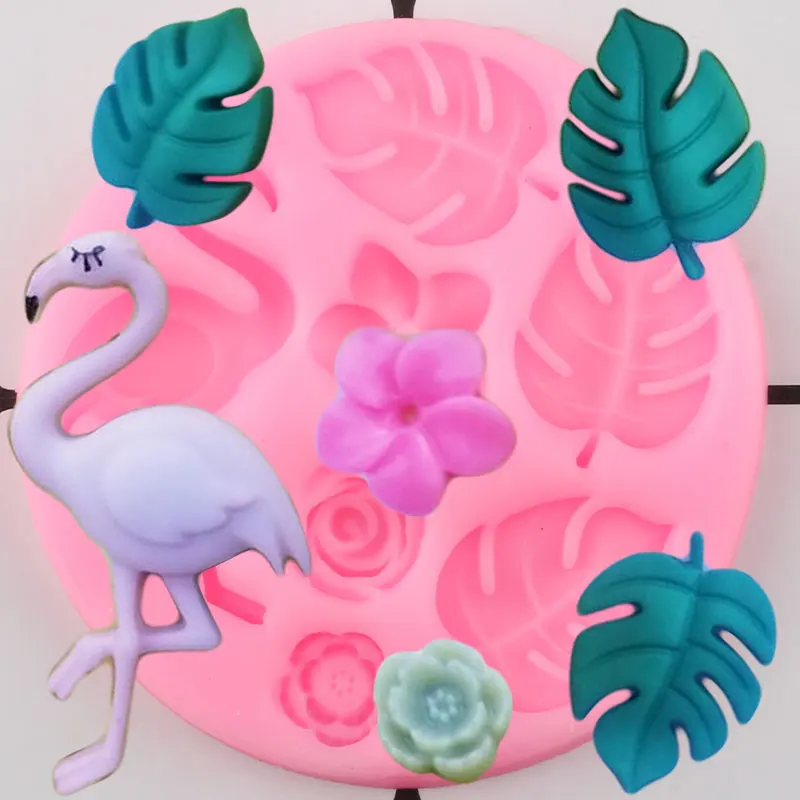 

DIY Turtle Leaf Fondant Cake Decorating Tools Flamingo Silicone Molds Rose Leaves Cupcake Topper Chocolate Candy Fimo Clay Mould