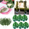Tropical palm leaves 14 inch Big monstera leaf Artificial plant Wedding/Party table decoration Hawaiian Luau supplies for garden ► Photo 2/6