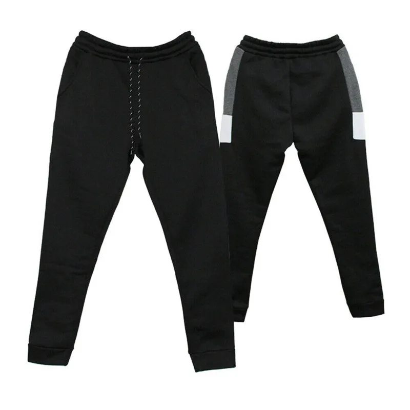 Черный Новые мужские спортивные штаны спортивные брюки мужские s Slim Fit спортивный костюм спортивные тренировочные штаны брюки повседневные длинные брюки черный серый красный - Цвет: Черный