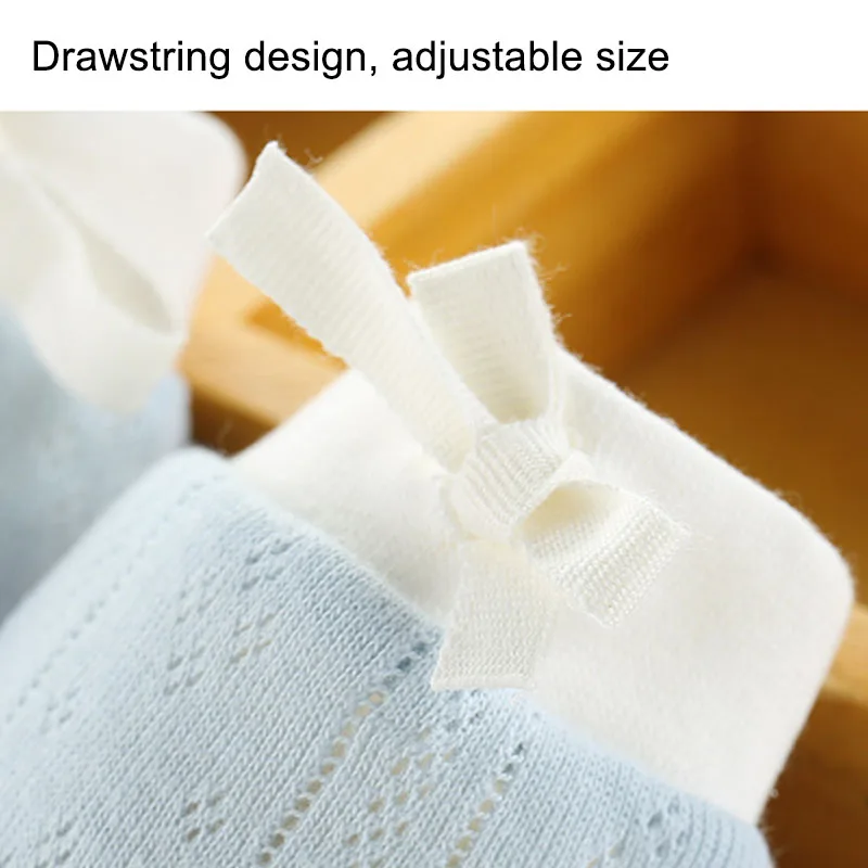 1Pair Baby Proof Gloves Neonatal Mittens Infant Supplies Cute Soft Adjustable Pure Color Breathable Cotton Gloves for 0-24M Baby baby mittens anti scratching gloves