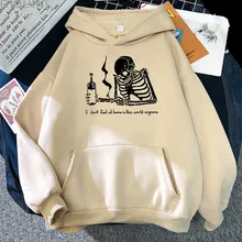 

Hoodie Women Colors12 Hip Hop Oversized Sweatshirt Drink Skull Print Harajuku Streetwear Spring Pullover Gothic Top Kpop Clothes