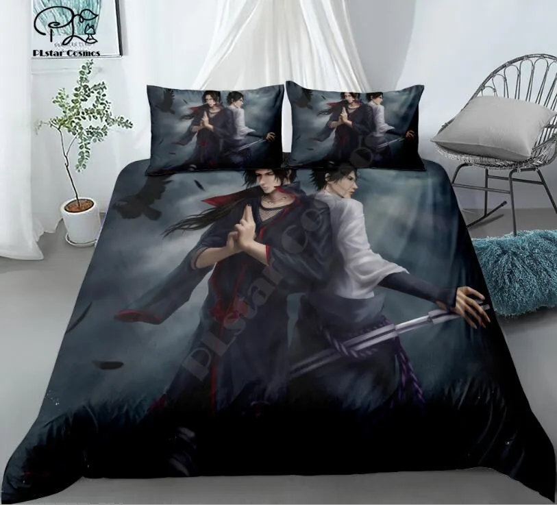 

NARUTO Textiles Child 3D Quilt Cover 100% Polyester Bedding Set Luxury Three-Piece Pillowcase Quilt Cover