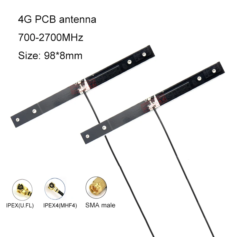 В наличии! Комплект из 2 предметов 4G Внутренняя антенна PCB (12 см) Длина кабеля IPX/U.FL