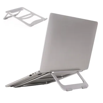 

CARPRIE Portable Desktop Aluminum Alloy Computer Stand Multifunctional Folding Stand Metal Heat Sink Folding Desktop Stand