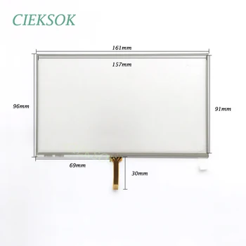 

7 inch 4 Wire Resistance Touch Screen For GPS DVD Navigator Replacement Screen M7048A 07028 161x97mm 161*96mm