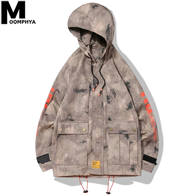 Moomphya Толстовка Camoflage военная куртка Мужская Уличная одежда 2019 зимняя мужская