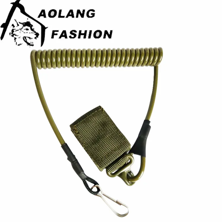 Открытый тактический Bullet Lanyard многофункциональный тройной защиты эластичность брелок липучка пуля Спорт бикинг
