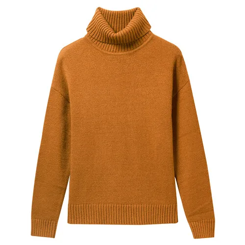 Giordano женские свитера однотонный пуловер с высоким воротом 5 игл Вязание прочный Blusa De Frio Feminina 05359857 - Цвет: 88Yellow