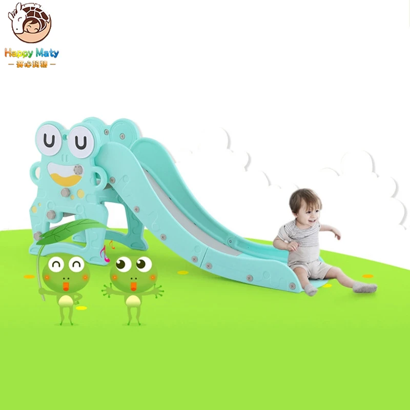 

Baby Slide with basketball box combination kids indoor home kindergarten frog slide baby playground children multifunctional toy