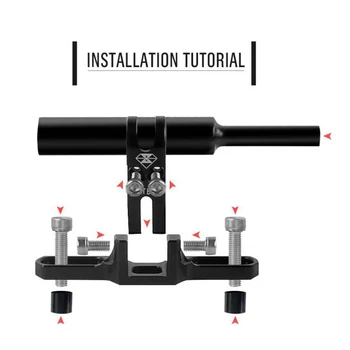 

Modified Motorcycle Extended Crossbar Bracket Extension Aluminum Holder