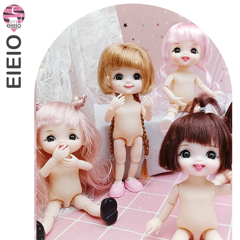 ob11 New BJD Doll 16cm 13 Joints Plastic Fashion Dolls Baby BODY Outfit Daily Casual Accessories ToyS for Girls Diy Gift 5