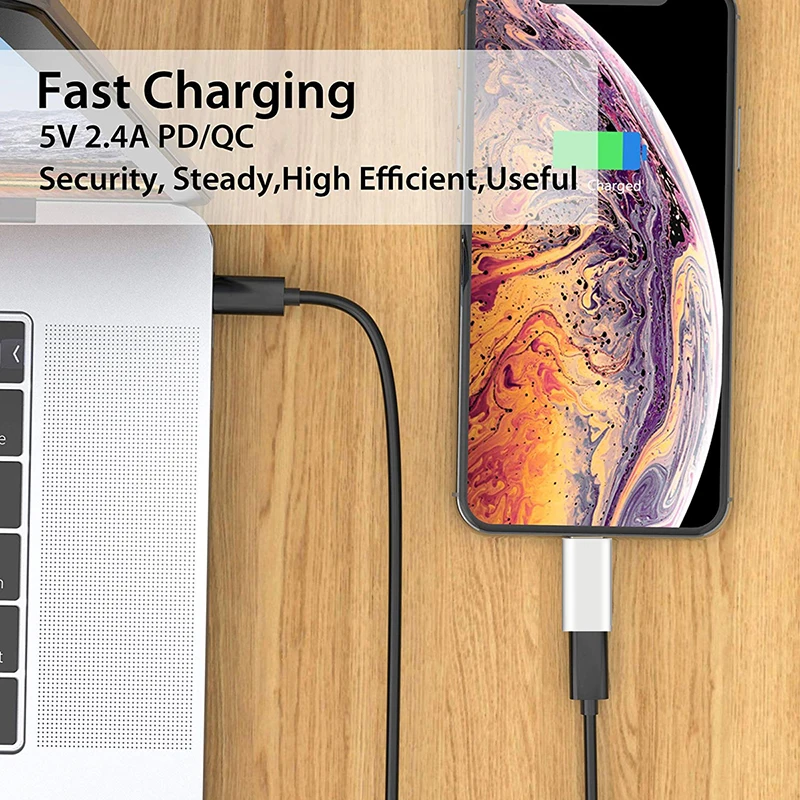 8 Pin IOS к usb type C Кабель-адаптер для samsung S10 Plus huawei P20 P30 Pro зарядный конвертер для IPhone type-c кабель usbc