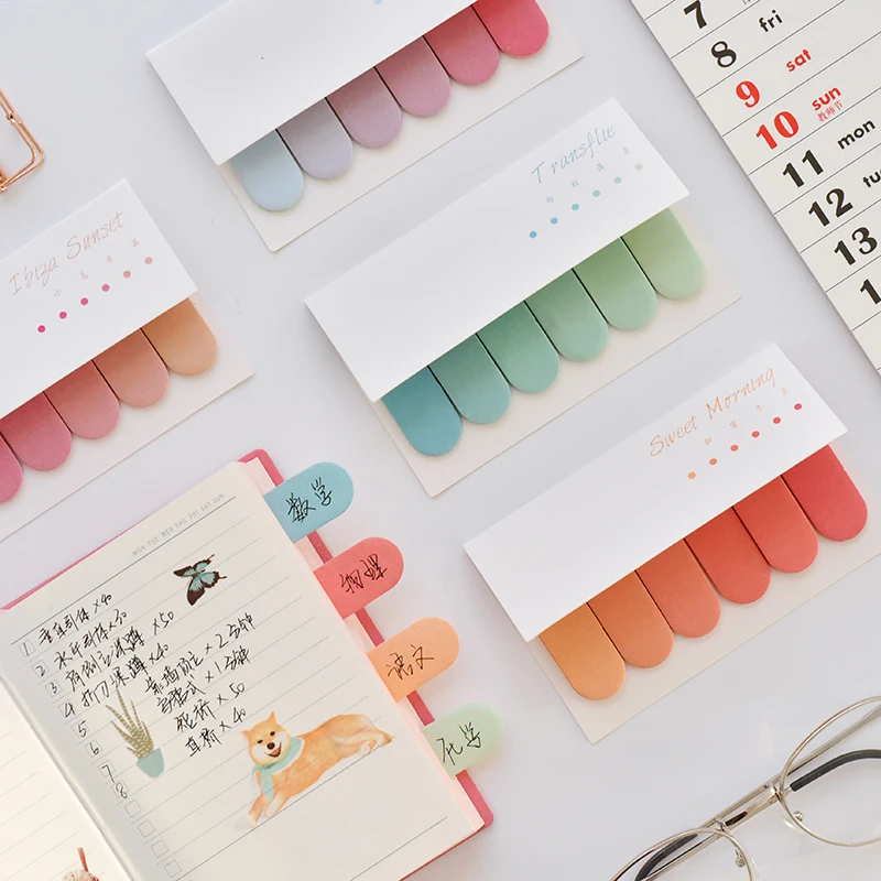 

Creativity Cute Self-Stick Sticky Bookmark Note Marking Sticker Index Post It Planner Stickers Notepads Student Office Supplies