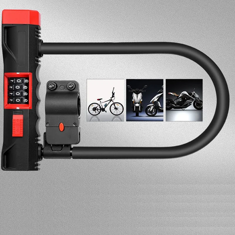 U-Shaped Alloy Steel Bicycle Motorcycle Anti-Theft Password Lock Anti-Pressure Liquid Shear