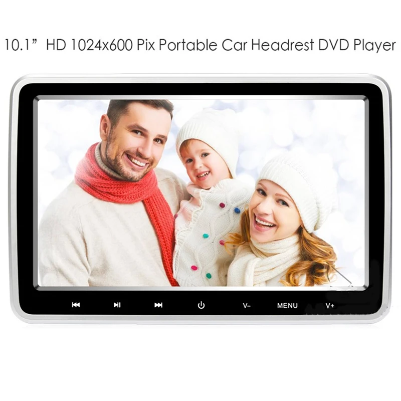 10,1 дюймов Автомобильный подголовник монитор Dvd видео плеер Usb/Sd/Hdmi/Ir/Fm Tft Lcd экран нажмите кнопку Игры Дистанционное управление Стерео