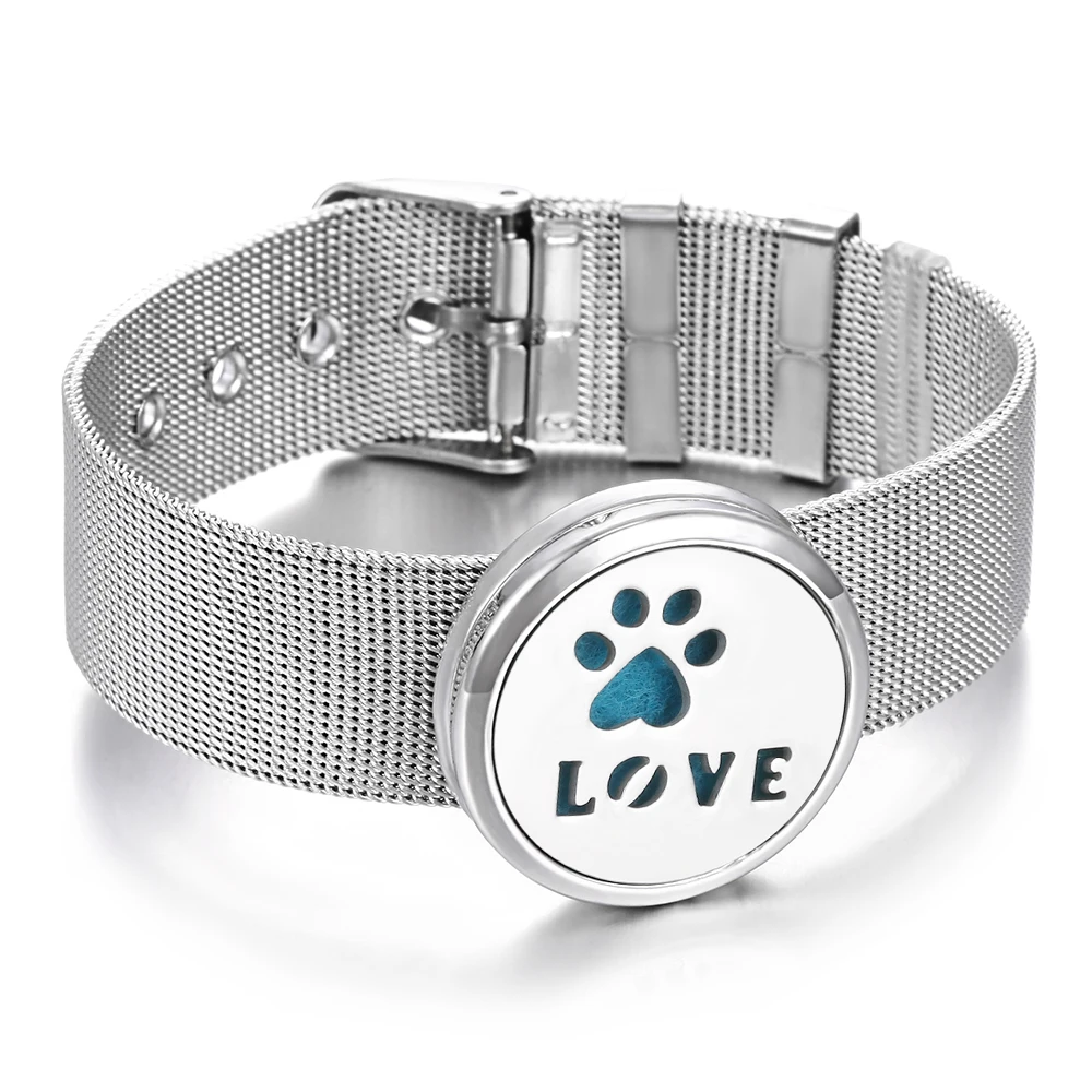 19 Высокое качество ароматерапия Bracelet браслет 316L из нержавеющей стали Дерево жизни духи эфирные масла диффузор браслет ремешок для часов - Окраска металла: 19