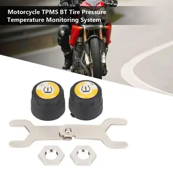 

Motorcycle TPMS BT Tire Pressure Temperature Monitoring System for iOS Android W Tire Sensor auto accessorie