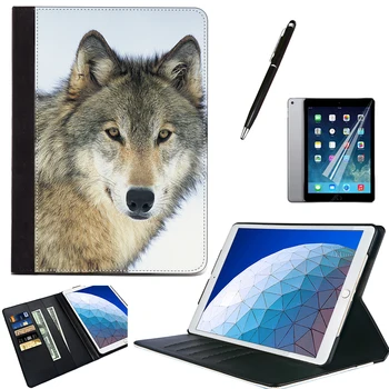 

Animal Cool Wild Wolf Shockproof PU Leather Stand Case Cover For Apple iPad Air 2 3 9.7" 5th 6th Generation 10.5" 2020 MINI 4 5