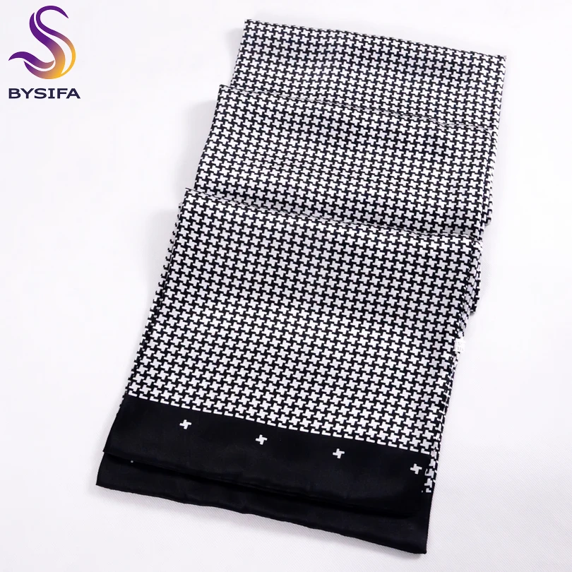 Black Red Long Scarves For Men Fashion Accessories Male Pure Silk Scarf Cravat Winter Flowers Pattern Scarf 160*26cm Knitted Scarf Cashmere Scarf Tactical Scarf Neck Wrap Fleece Scarf Polar Fleece Scarf
