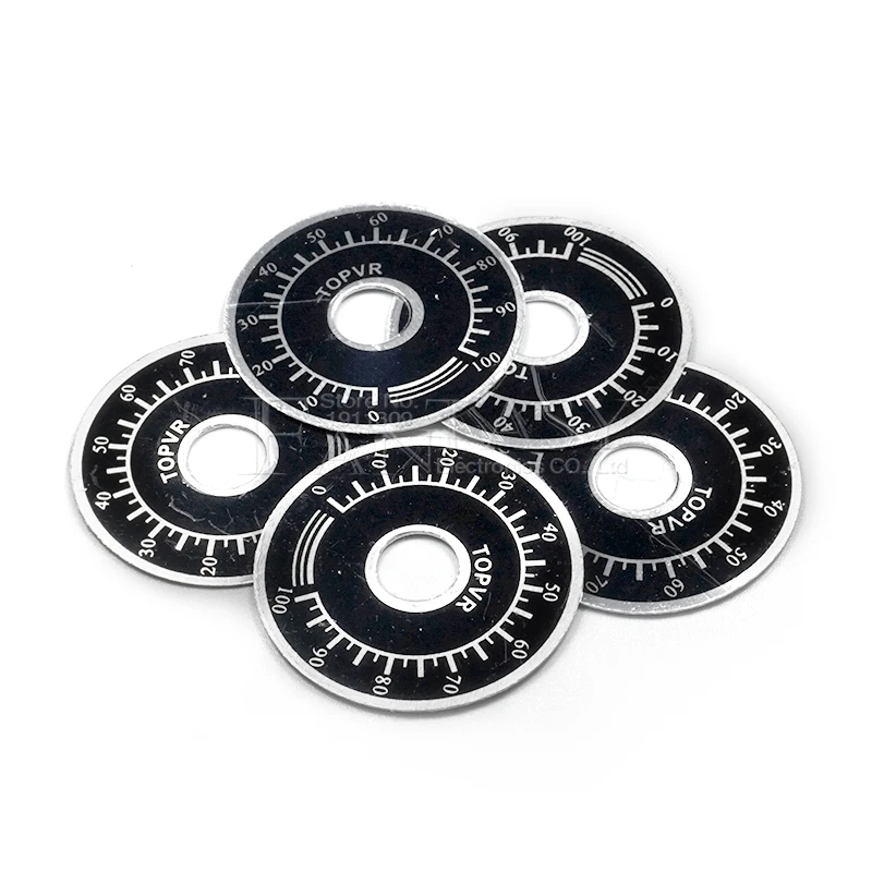 Potentiometer Knobs 10pcs 0-100 WTH118 Potentiometer Knob Scale Digital Scale Equipped with WX112 TOPVR