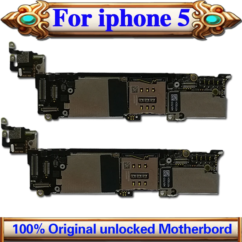 Полностью разблокированная для iphone 5 материнская плата, Оригинальная для iphone 5 5g материнская плата с системой IOS, 16 ГБ/32 ГБ/64 ГБ
