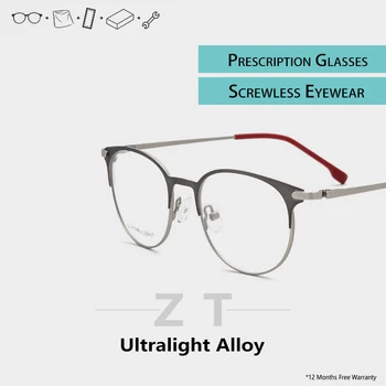 

Screwless Alloy Glasses frame women tag eyewear frames retro clear transparent eyeglass designer brand optical men