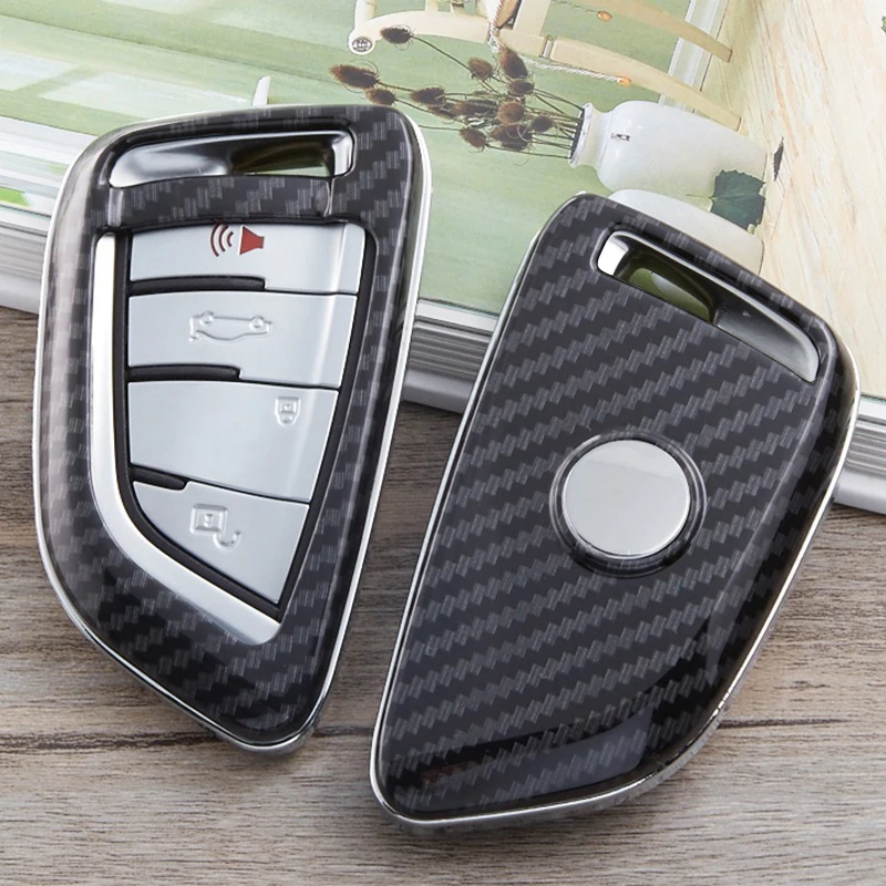 Чехол для ключей из углеродного волокна ABS защитный чехол BMW X5 F15 X6 F16 G30 7 Series G11 X1 F48