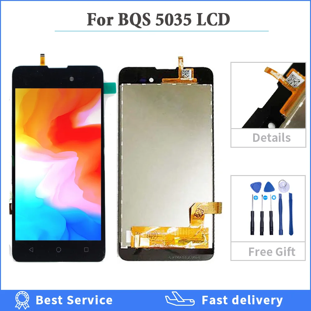 

Tested lcd For BQ BQ-5035 Velvet BQ 5035 BQS 5035 BQS5035 LCD Display With Touch Sensor Glass Digitizer Assembly with Tools