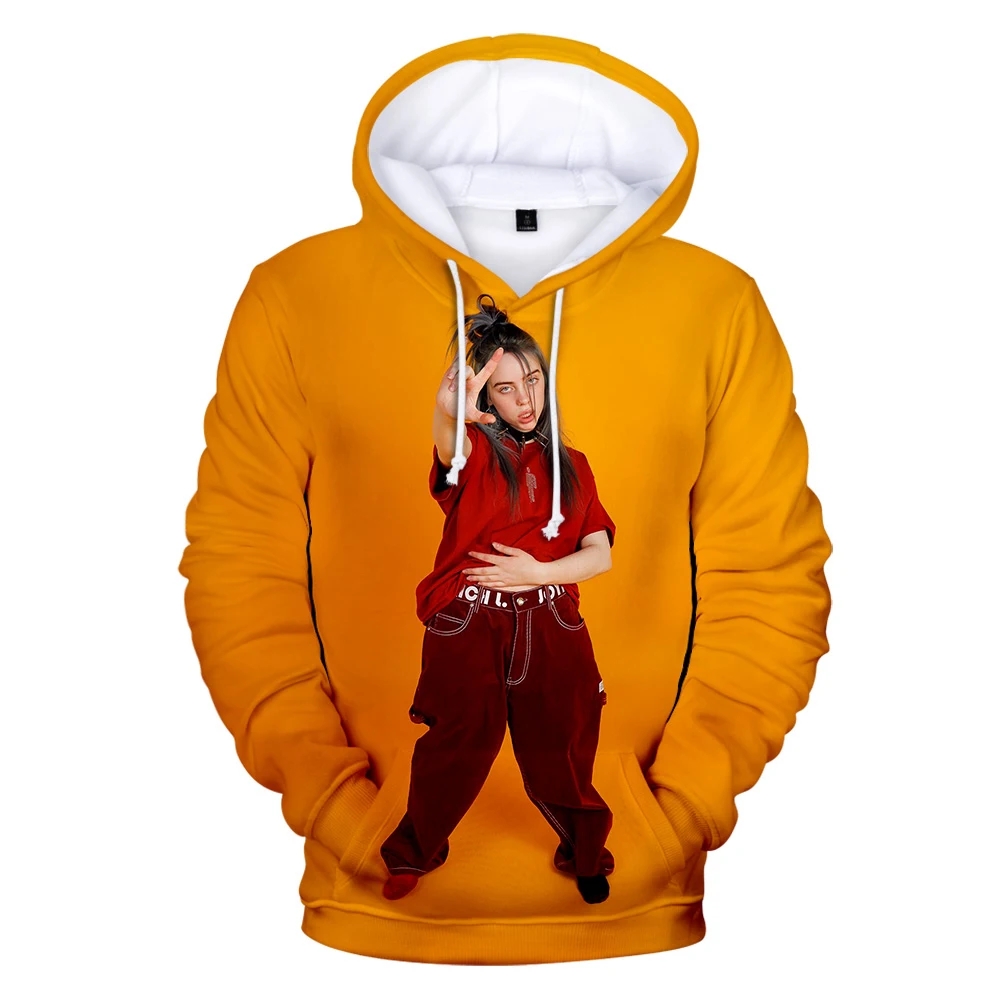  Billie Eilish fashion 3D popular hoodie ladies men's new sweatshirt autumn and winter pullover 3D b