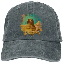 Ретро Египетский Сфинкс Джинсовая Шляпа Регулируемая Мужская Snapback бейсболки