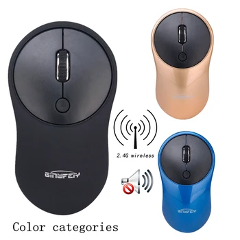 

2.4G Wireless Mouse USB Optical 800dpi-1200dpi-1600dpi Ultra-Thin Silent Mouse Mute Super Slim Mouse For PC Laptop